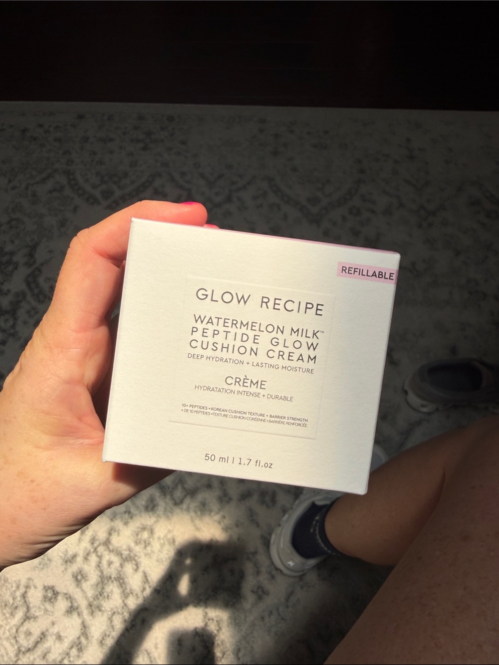 Glow Recipe Watermelon Milk Peptide Glow Cushion Cream - White with Pink Accent